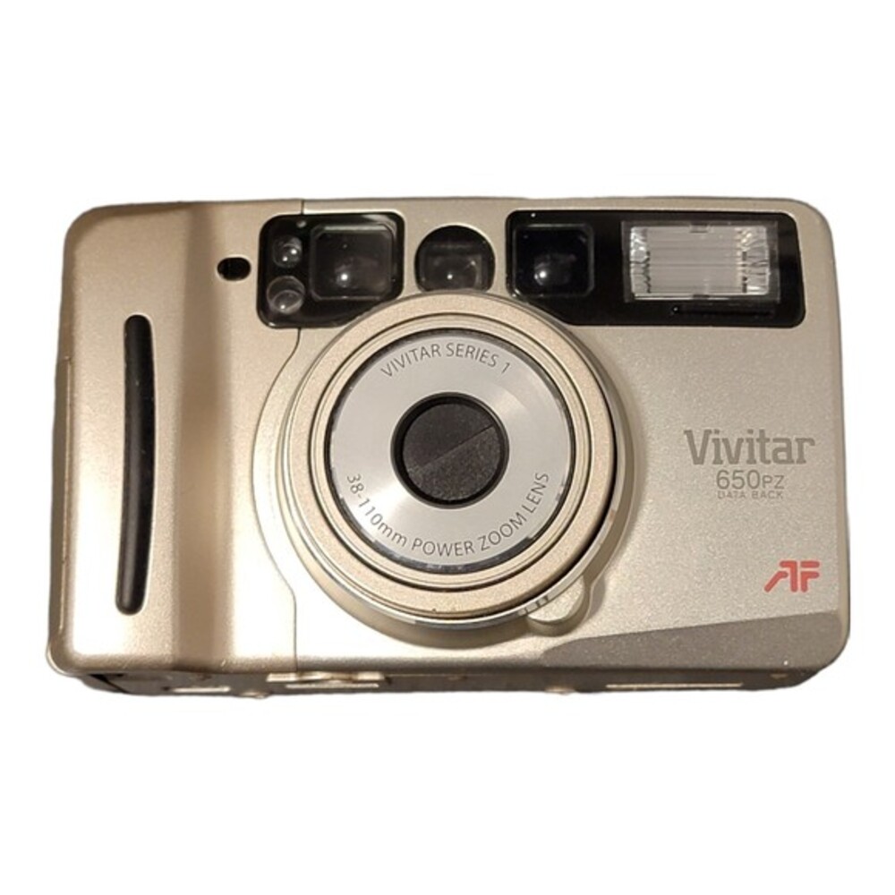 Vivitar 650PZ Data Back AF Point and Shoot 35mm Film Camera Untested
